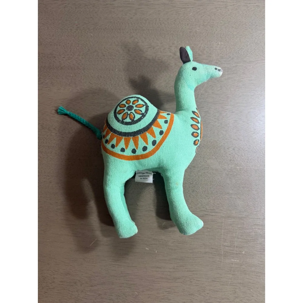 Trades of Hope Handmade Mint Green Camel Plush Stuffed Animal Toy India Decor